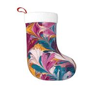 Chaussettes de décoration de Noël HJFCZH multicolores avec motifs marbrés, décoration de la maison, doux et confortable pour bureau, arbre de Noël, cheminée