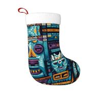 Chaussettes de décoration de Noël HJFCZH Mystérieux Totems Imprimés Décoration de la Maison Doux et Confortable pour Bureau Arbre de Noël Cheminée