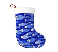 Chaussettes de décoration de Noël HJFCZH School of Fish Prints Décoration de la maison douce et confortable pour le bureau Arbre de Noël Cheminée