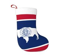 Chaussettes de décoration de Noël HJFCZH Wyoming State Flag Prints Décoration de la maison douce et confortable pour le bureau Arbre de Noël Cheminée