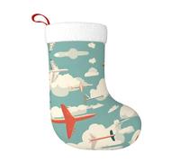 Chaussettes de décoration de Noël - Les avions HJFCZH sont imprimés en flèche - Décoration d'intérieur douce et confortable pour le bureau, le sapin de Noël et la cheminée