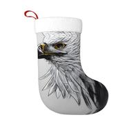 Chaussettes de décoration de Noël WHJDPP Croquis d'un aigle Photo Décoration de la maison Doux et confortable pour le bureau Arbre de Noël Cheminée