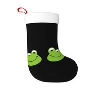 Chaussettes de décoration de Noël WHJSHOP deux grenouilles vertes Décoration de la maison Doux et confortable pour le bureau Arbre de Noël Cheminée