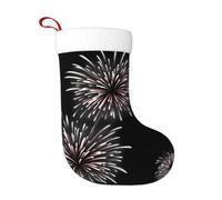 Chaussettes de décoration de Noël WHJSHOP en fleurs Motif feux d'artifice romantique Décoration de la maison Doux et confortable pour le bureau Arbre de Noël Cheminée