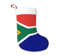 Chaussettes de décoration de Noël WHJSHOP motif drapeau sud-africain doux et confortable pour bureau, arbre de Noël, cheminée