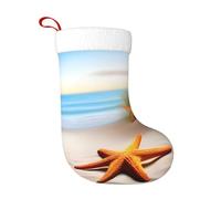 Chaussettes de décoration de Noël YYHWHJDE Beach étoiles de mer terres imprimées Décoration de la maison douces et confortables pour bureau, arbre de Noël, cheminée