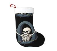Chaussettes de décoration de Noël YYHWHJDE squelette rampant hors de la tombe Impression Décoration de la maison Doux et confortable pour le bureau Arbre de Noël Cheminée
