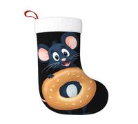 Chaussettes de décoration de Noël YYHWHJDE The Mouse That Stole The Bagel, décoration de la maison, douces et confortables pour bureau, arbre de Noël, cheminée