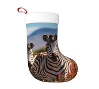 Chaussettes de décoration de Noël YYHWHJDE Zèbres sur Afrique du Sud Impression Décoration de la Maison Doux et Confortable pour Bureau Arbre de Noël Cheminée