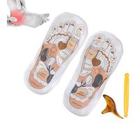 Chaussettes de diagramme de réflexologie, chaussettes de point de pression, ensemble de chaussettes et bâtons de massage relaxants pour les pieds, outil de protection musculaire pour la salle de yoga