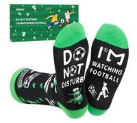 Chaussettes de Football DrôLes Pour Homme, Idee Cadeau Noel Cadeaux Secret Santa D'Anniversaire Calendrier de L'Avent Cadeau Personnalisé Chaussette Noel Rigolo pour Papa Ado GarçOn Femme Maman Fils