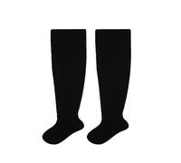Chaussettes de football en laine pour femme avec semelle en serviette, antidérapantes, mi-tube, chaussettes courtes, bas de cuisse, petite taille, Noir , Taille unique