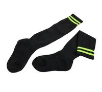 Chaussettes de football renforcées avec fond en serviette épaisse pour absorber les chocs et respirer pendant les jeux intenses (L noir et vert)