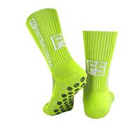 Chaussettes de football respirantes athlétiques chaussettes serviette bas sport baseball cyclisme football pour homme femme football baseball sport respirant pour adulte, vert fluorescent, Taille
