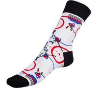 Chaussettes de hockey - 39-42 - Blanc, Noir, Rouge, Bleu