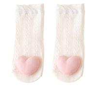Chaussettes de jour pour enfants en coton léger et confortable, pour jeux actifs de bébé, marche au sol en coton peigné, Amour pur, M