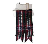 Chaussettes de kilt écossais pour homme - Divers tartans - Extrémités pointues - Jarretières élastiques et ajusteurs de boucle, National écossais, Taille unique