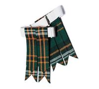 Chaussettes de kilt pour homme avec ajusteurs de boucle lourde, chaussettes unies et écossaises/chaussettes en laine acrylique pointues, Patrimoine de l'Irlande, taille unique