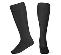 Chaussettes de kilt pour homme Hamilton Kilts, chaussettes écossaise traditionnelle des Highlands, Noir , M