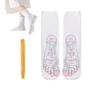 Chaussettes De Massage Avec Outil - Tableau De Points D'ajustement Élastique | Femmes Hommes Réflexologie Plantaire | Dames Mère Père Personnes Âgées Salon Chambre Dortoir Voyage | Ensemble De Thérapi