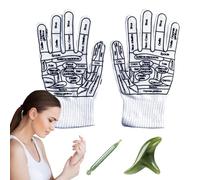 Chaussettes de massage avec outils | Chaussettes de réflexologie, outil de massage des points de déclenchement, gant de massage des mains, masseur manuel des pieds pour adultes et personnes âgées