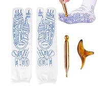 Chaussettes de Massage,Chaussettes de Réflexologie Avec Outil de Massage,Chaussettes de réflexologie,Convient aux Chaussettes de Massage Utilisées Pour Améliorer la Santé des Pieds (M)