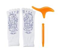 Chaussettes de massage, chaussettes de réflexologie avec outils | Chaussettes de point de pression pour massage des pieds | Chaussettes de réflexologie avec outil de massage point déclencheur remède