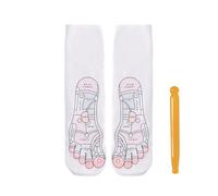 Chaussettes de massage de réflexologie - Chaussettes de réflexologie des orteils | Chaussettes confortables pour point de pression des pieds | Chaussettes de soulagement paiin avec bâton de massage