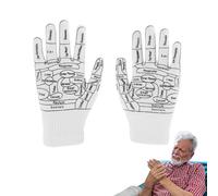 Chaussettes de massage de réflexologie - Coton 18 x 12 cm - Ensemble de gants de réflexologie d'acupression - Appareil de massage de la main portable - Gants de thérapie de la paume - Bien-être