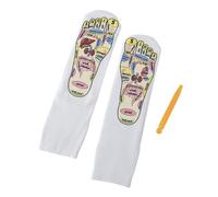 Chaussettes de massage des pieds en coton pour acupressions, réflexologie, soulagent la fatigue avec outil de massage en anglais