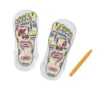 Chaussettes de massage des pieds en coton pour acupressions, réflexologie, soulagent la fatigue avec outil de massage en anglais
