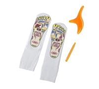 Chaussettes de massage des pieds en coton pour acupressions, réflexologie, soulagent la fatigue avec outil de massage en anglais
