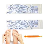 Chaussettes de massage des pieds, ensemble d'outils de massage pour la baisse des pieds, chaussettes de massage à la réflexologie tutoriel, précision sans effort, bas de pression de massage des pieds