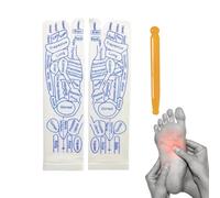 Chaussettes de massage des pieds et outil - avec tableau de points en anglais | Chaussettes de massage des pieds en coton - pour salon, chambre à coucher, dortoir, appartement, voyage, mère, père