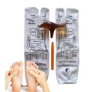 Chaussettes De Massage Pour Les Pieds,Matière Haute Élasticité Et Respirante - Pour Une Stimulation Des Points De Réflexologie Plantaire,Pour Hommes Femmes Filles Jeunes Adolescents Épouse Mari Fils F