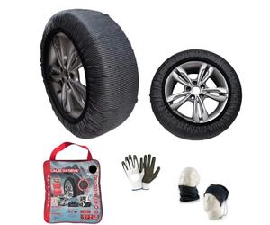 Chaussettes DE Neige 235/50 R19 pour Pneu Roues avec Jante 19 Taille XL KIT Neige pour PNEUS Couverture À Neige pour Voitures HOMOLOGUEES 1 Paire Utilisation sur Routes ENNEIGÉES ET GLACEES