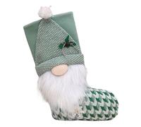 Chaussettes de Noël - 26 cm - Décoration de bas de Noël tricotée - Décoration de Noël tricotée - Décoration de cheminée, cheminée et arbre - Chaussette de Noël Rudolph