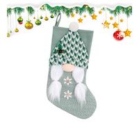 Chaussettes de Noël - 26 cm - Décoration de bas de Noël tricotée - Décoration de Noël tricotée - Décoration de cheminée, cheminée et arbre - Chaussette de Noël Rudolph