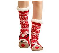 Chaussettes De Noel À Personnaliser Femme Chaussettes Anti Transpiration, Impression Coupe-Vent Confortable À Mignon Rigolo Drôle Motif Mode Chic pour La Maison Dormir