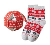 Chaussettes De Noel À Personnaliser Femme Chaussettes De Noël À Tricoter, Colorées Et Douillettes pour Une Tenue d'hiver Rigolotes Motif Drôle Et Multicolore Cadeaux