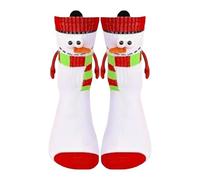 Chaussettes de NoëL, Chausse-ttes Magnétiques Avec Couple de Poupées 3D, Mains Drôles, Coton Respirant Chaussettes à Main Amusantes, Christmas Socks pour Couple ou Amis, Taille Unique