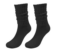 Chaussettes De Noel, Chaussette Femme P0010 mi-Mollet Amples à Bulles Grosse Maille rétro décontractées Style Marin à Plusieurs Couches pour Hommes et