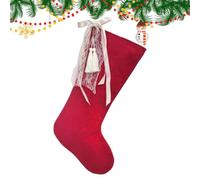 Chaussettes de Noël Décoratives Décoration Chaussettes Rouges Manteau avec | Bas de Noël pour Cheminée pour fête vacances fenêtre chambre étudiante maison porte mur sapin manteau