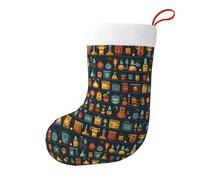Chaussettes de Noël décoratives WHJSSF Tableau périodique des éléments imprimés doux et moelleux pour homme et femme