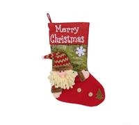Chaussettes de Noël en peluche avec motifs 3D Père Noël, bonhomme de neige et renne à suspendre sur une cheminée ou une cheminée, adaptées pour la décoration de vacances et le rangement de friandises