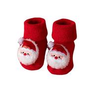 Chaussettes de Noël Épaisses pour Nouveau-nés en Coton Doux Confortables pour Saisons Automne et Hiver Idéales Cadeaux Festifs Chaussettes Sensorielles Bebe, Hochet Chaussette Bebe Naissance Noël