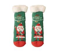 Chaussettes De Noel Femme, Chaussettes d'hiver Douillettes, Doublées De Laine d'agneau Épaisse, Montantes Jusqu'Aux Genoux pour Un Confort Douillet Et La Joie des Fêtes (Green3, One Size)