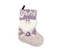 Chaussettes de Noël Père Noël avec des motifs festifs uniques, idéales pour accrocher sur la cheminée ou utiliser comme chaussettes de vacances décoratives dans les maisons et les magasins (A)