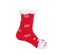 Chaussettes de Noël Polaire Femme Hiver Chaud chaussettes pilou pilou femme cocooning Chaussette Antidérapante Maison Chaussettes Moelleuses Polaire Thermique éPaisses Molles (White, One Size)