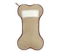 Chaussettes de Noël pour animaux de compagnie de grande capacité - Forme d'os de chien - Chaussettes de Noël pour animaux de compagnie - Sacs cadeaux en toile de jute pour chiens et chats - Parfait
